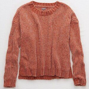 Aerie Chenille Orange Sweater